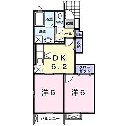 アルバ 2DKの間取図画像