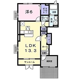 ベルジュルネ 1LDKの間取図画像