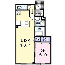 セレッソ2 1LDKの間取図画像