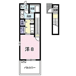 プログレスA 1Kの間取図画像