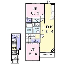 ステラ1 2LDKの間取図画像