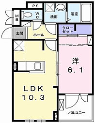グランコート 1LDKの間取図画像