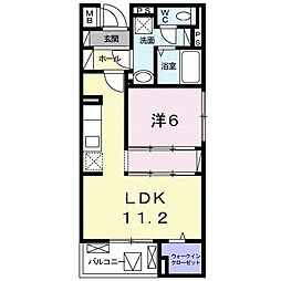 プロスパーf 1LDKの間取図画像