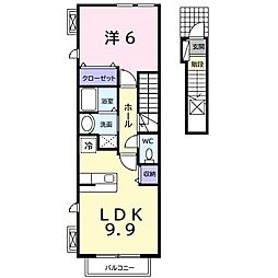 ソフィア・オレンジ 1LDKの間取図画像
