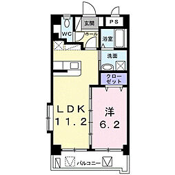 エバーラスティング 1LDKの間取図画像