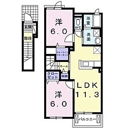 ブリーズ 2LDKの間取図画像
