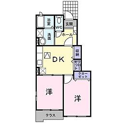 ナウエル4 2DKの間取図画像