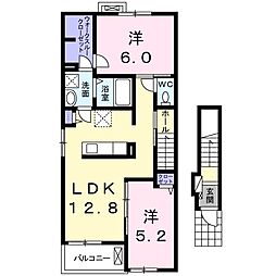ブリーズガーデン 2LDKの間取図画像
