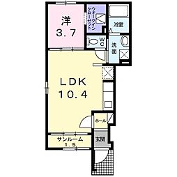 サンリットレジデンスA 1LDKの間取図画像