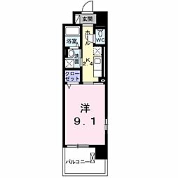 スイーツファクトリー深沢 1Kの間取図画像