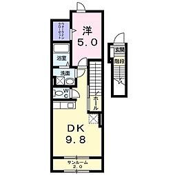 ヴィアシエロ 1LDKの間取図画像