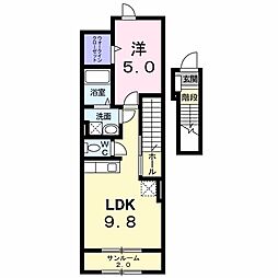 ファイン 1LDKの間取図画像