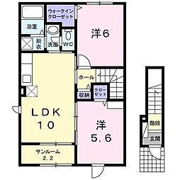 ブリーズ 2LDKの間取図画像