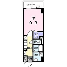 アメニティー万代 1Kの間取図画像