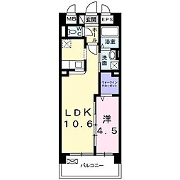 プリムローズエレガント 1LDKの間取図画像