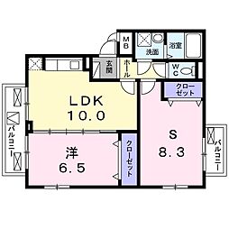 グレイスコート清水 1SLDKの間取図画像