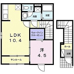 アルバ 1LDKの間取図画像