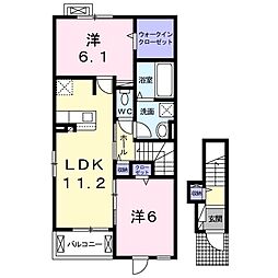 グリーンガーデン2 2LDKの間取図画像