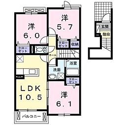 ラ・ルーチェ1 3LDKの間取図画像