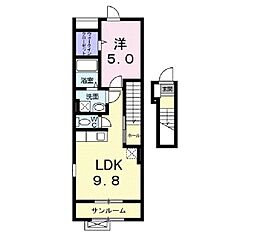 メゾン・アベニール 1LDKの間取図画像