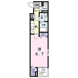 イリーデ 1Kの間取図画像