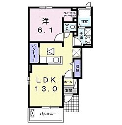 ファインリヴァー 1LDKの間取図画像
