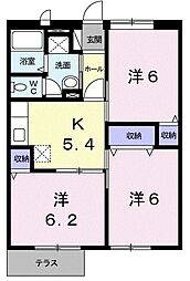 アルカディア2 3Kの間取図画像