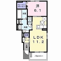 プリマヴェーラ’20　I 1階1LDKの間取り