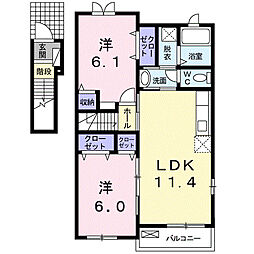 STRAHLEN 2LDKの間取図画像