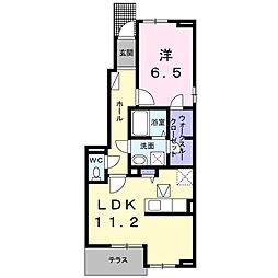 アークガーデンC 1LDKの間取図画像