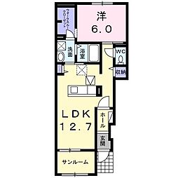 サピーカーサ 1LDKの間取図画像
