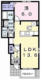 ビ・ホープフル桜ヶ丘Plus 1LDKの間取図画像