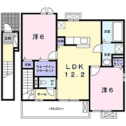 スマイリー2 2LDKの間取図画像