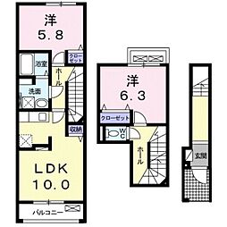 エレガントヴィエ8 2LDKの間取図画像