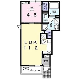 ベルコロレ7A 1LDKの間取図画像