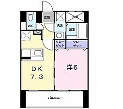 オ−レオ−ル 10階1DKの間取り