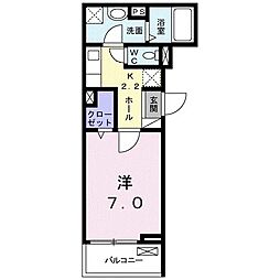 アンの家　グリーンゲイブルズ 2階1Kの間取り