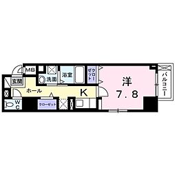 AZレジデンス草津本陣 1Kの間取図画像