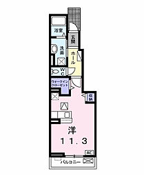 ノイ・クレイン ワンルームの間取図画像