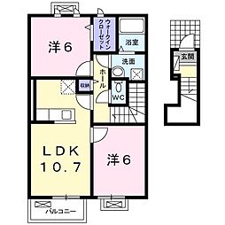 ピュアライヴ7C 2LDKの間取図画像