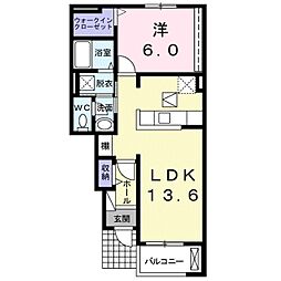 ファミリエール 1LDKの間取図画像