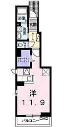 ラ・リベルタ2 ワンルームの間取図画像