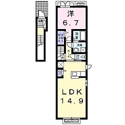スペリアージュ 1LDKの間取図画像