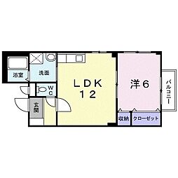 パークサイド・T 1LDKの間取図画像