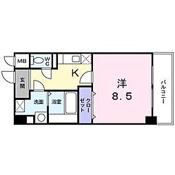 大東ビル 1Kの間取図画像