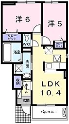 ラ・ロンディーネ2 2LDKの間取図画像