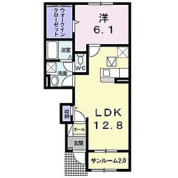 セピア2 1LDKの間取図画像