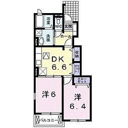 セフィオ・グレースA 2DKの間取図画像