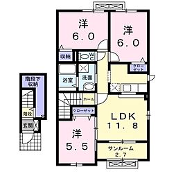 イーハトーヴC 3LDKの間取図画像
