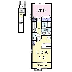 マルシェS 1LDKの間取図画像